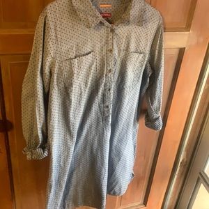 XXL Merona denim colored dress w blue stitches